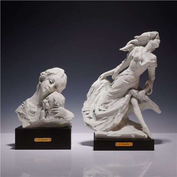 2pc Giovanni Barbetta for Flavia Vera Porcellana Bisque Figurines