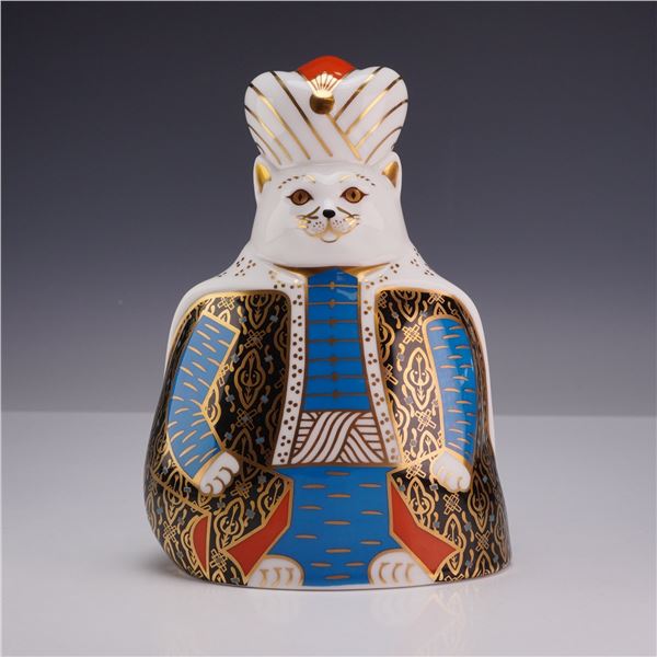 Royal Crown Derby Bone China Paperweight Figurine, Royal Cats Persian