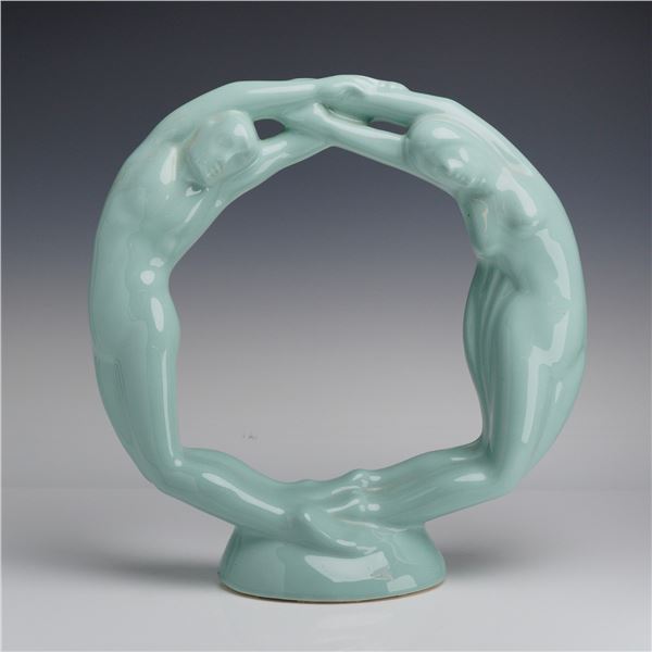 Royal Haeger Ceramic Sculpture, Circle of Love Eternity