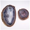 Image 1 : 2pc Banded Agate and Geode Slices