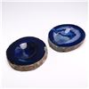 Image 1 : 2pc Blue Agate Geode Mini Bowls