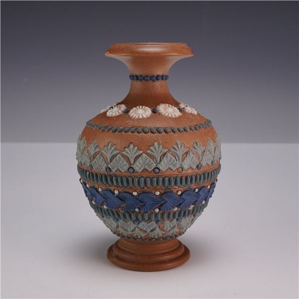 Doulton Lambeth Silicon Ware Stoneware Vase, Dated 1882