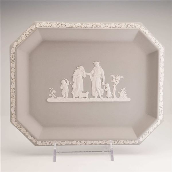 Wedgwood Grey Jasperware Oblong Templeton Tray