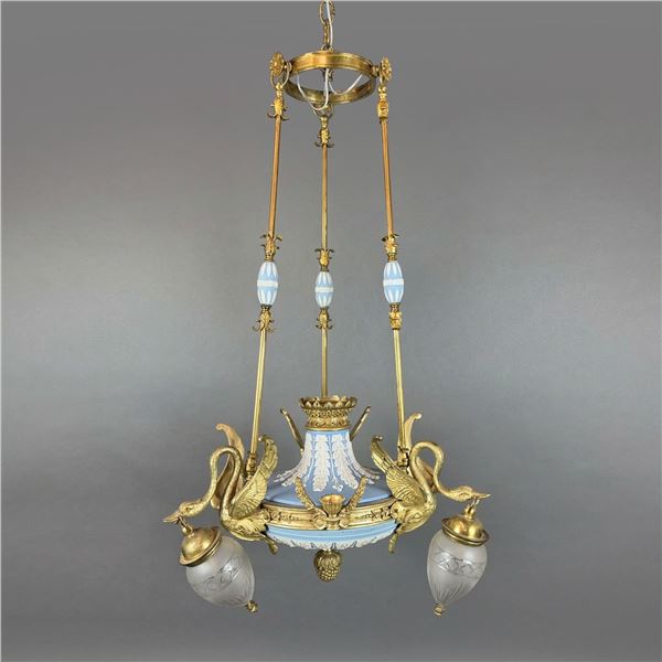 Wedgwood Blue Greek Key Floral Porcelain Charger