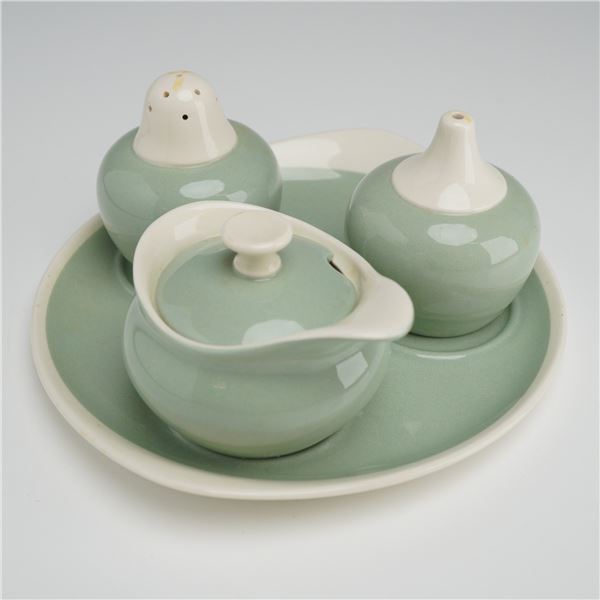 4pc Wedgwood Barlaston Condiment Set, Wintergreen