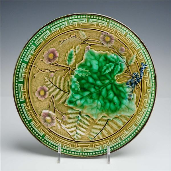Majolica Botanical Relief Plate
