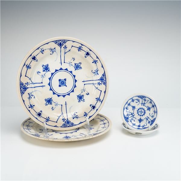Group of Four Ridgways Royal Semi Porcelain Dishes in the Copenhagen Pattern