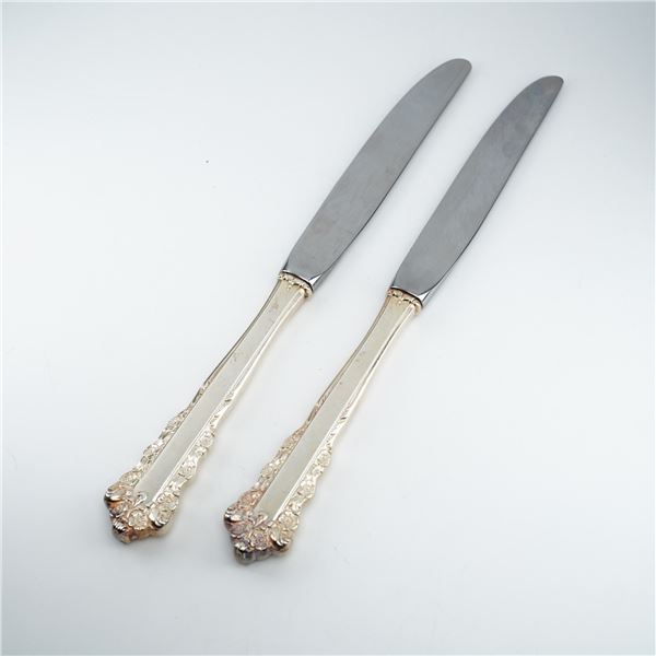 2pc Lunt Sterling Silver and Stainless Steel Dinner Spreaders, Belle Meade