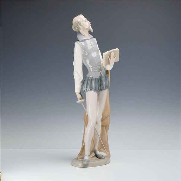 Nao by Lladro Porcelain Figurine, Don Quixote Standing with Book
