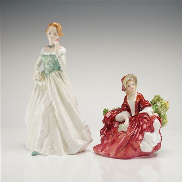 Two Royal Doulton Porcelain Figurines, Grace and Lydia