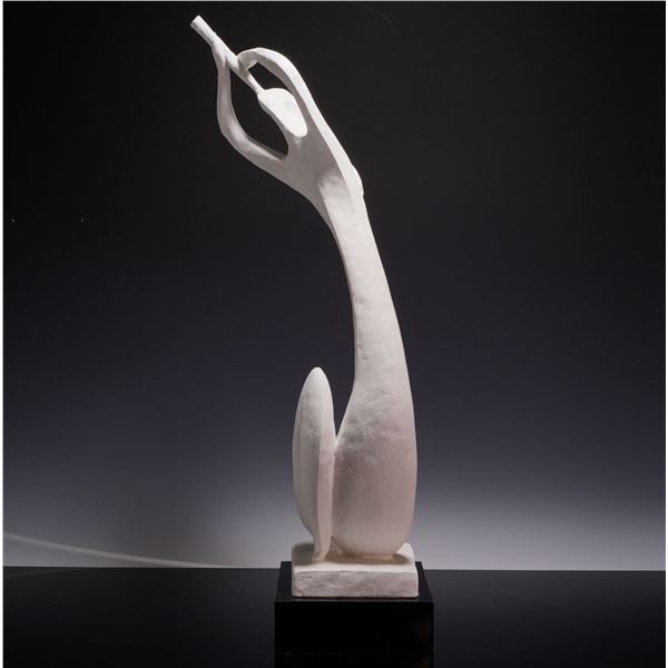 Austin Productions Abstract Plaster and Resin Sculpture, The Horn Blower, 1980