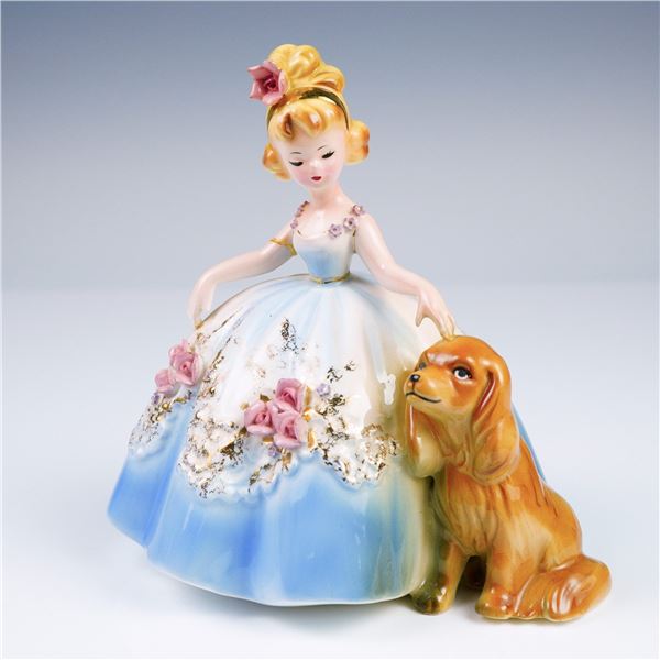 Originals Figurine, Girl in Blue Dress with Dog