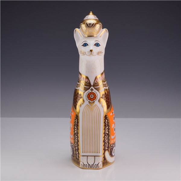 Royal Crown Derby Bone China Figurine, Royal Cats Siamese