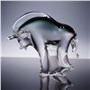 Image 2 : Murano-Style Hand-Blown Sommerso Art Glass Bull Sculpture