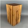 Image 1 : Modernist Multifaceted Solid Wood Block Table