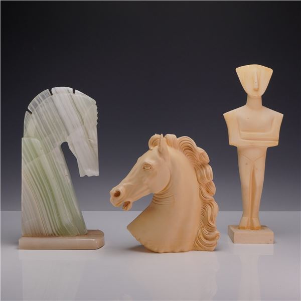 3pc Modernist Decorative Sculptures