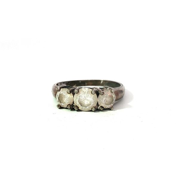 Sterling Silver Trilogy 3 Stone Ring