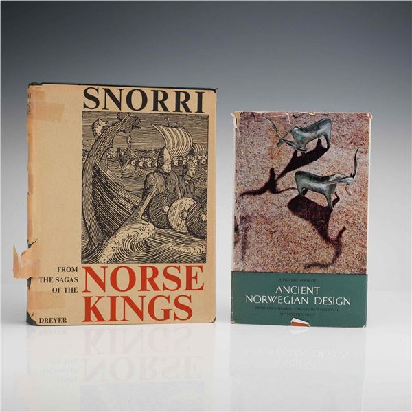 2pc Snorri Norse Kings & Ancient Norwegian Design Hardcover Books