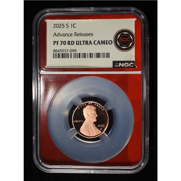 2025-S SHIELD LINCOLN CENT NGC PF70RD ULTRA CAMEO