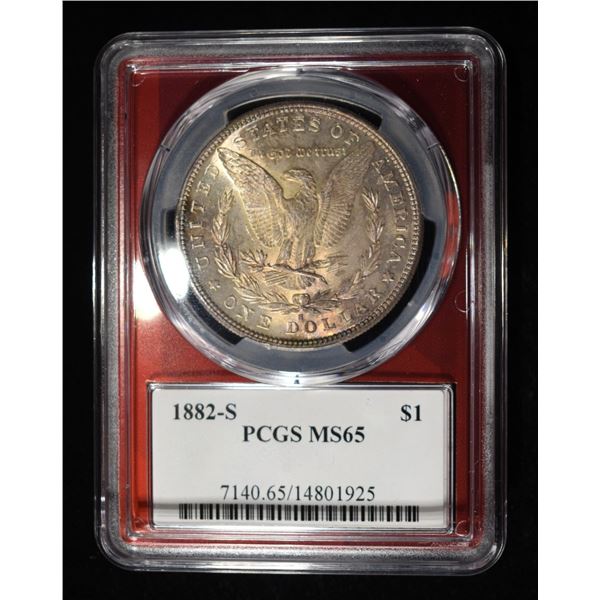 1882-S MORGAN DOLLAR PCGS MS65