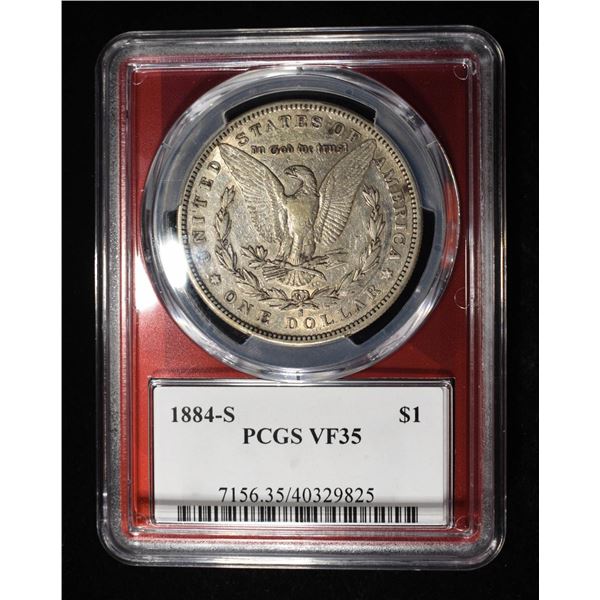 1884-S MORGAN DOLLAR PCGS VF35