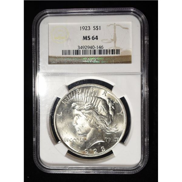 1923 PEACE DOLLAR NGC MS64