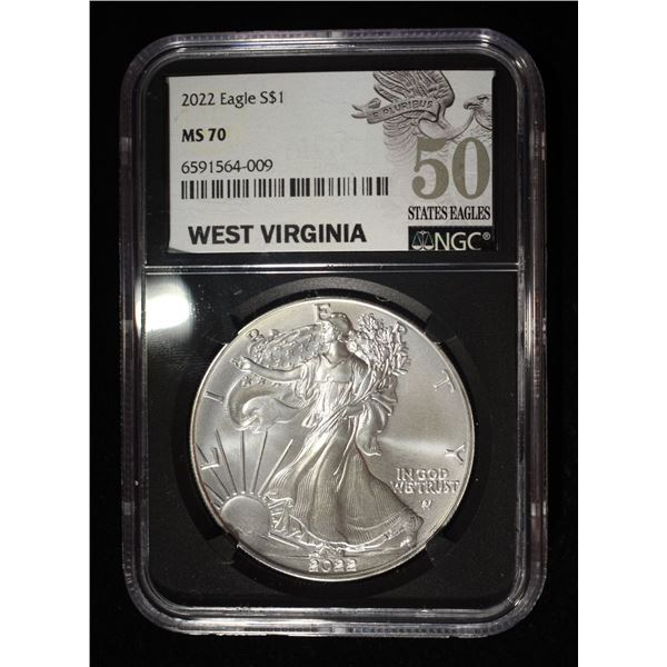 2022 AMERICAN SILVER EAGLE NGC MS70