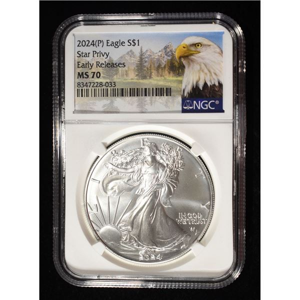 2024(P) AMERICAN SILVER EAGLE NGC MS70