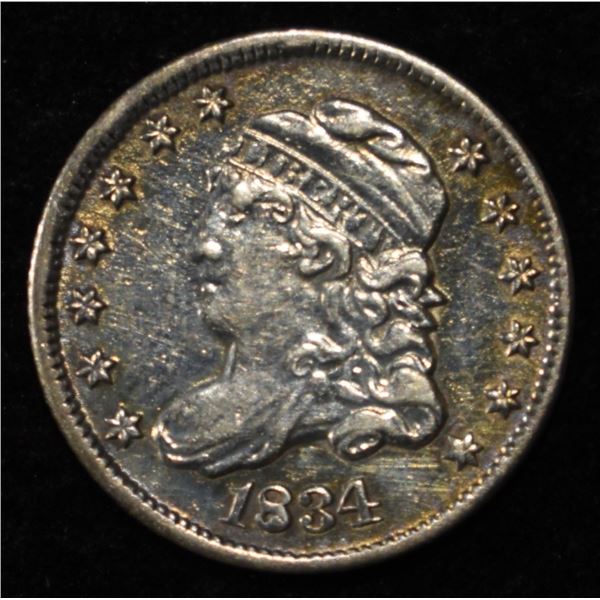 1834 BUST HALF DIME AU