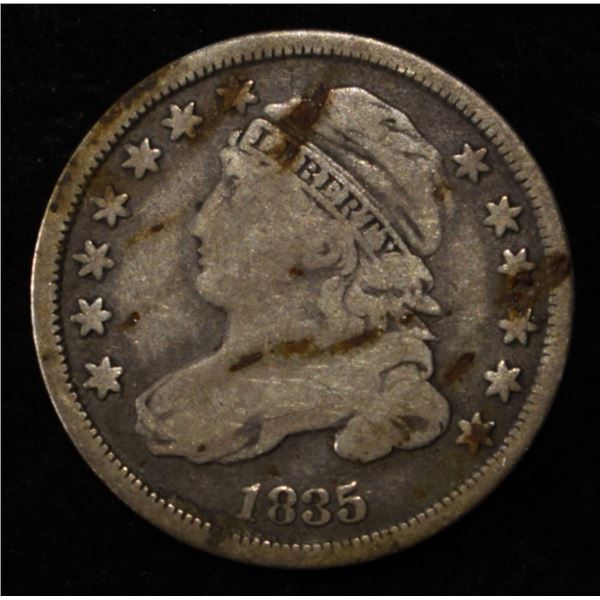 1835 BUST DIME VG