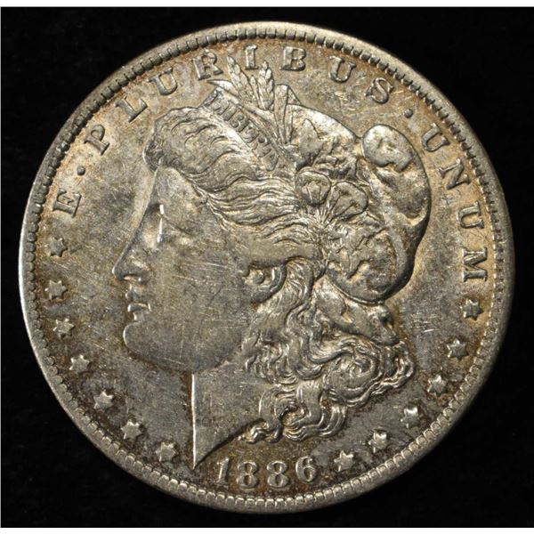 1886-O MORGAN DOLLAR XF/AU