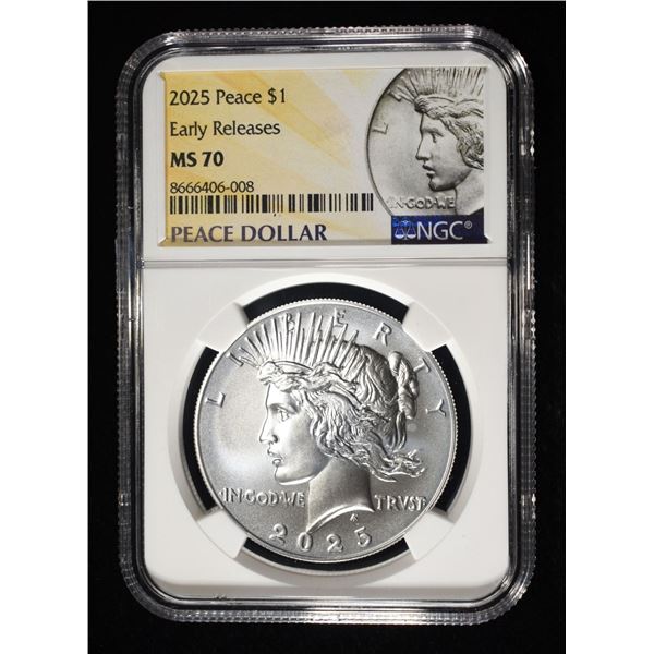 2025 PEACE DOLLAR NGC MS70