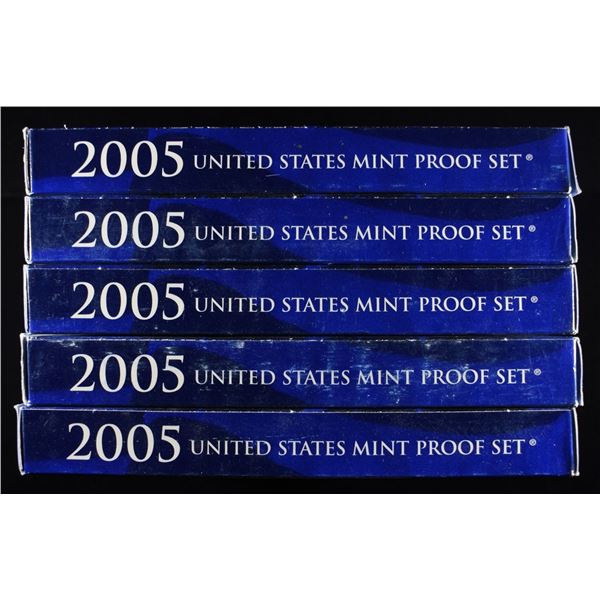 (5) 2005 MINT PROOF SETS