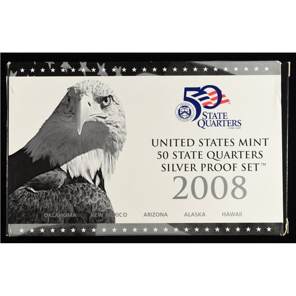 2008 50 STATE 25C SILVER PROOF SET