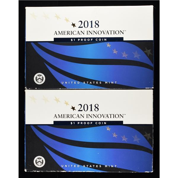 (2) 2018 AMERICAN INNOVATION $1 PROOF COIN