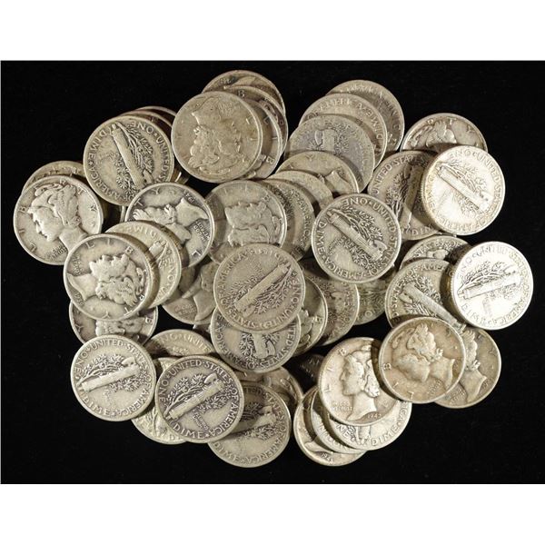 (50) MERCURY DIMES