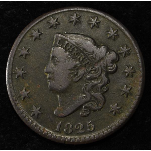 1825 CORONET HEAD CENT