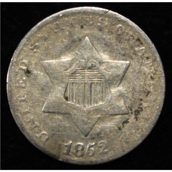 1852 3-CENT SILVER SMALL STAR
