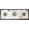 Image 1 : (3) 1865 3-CENT NICKELS