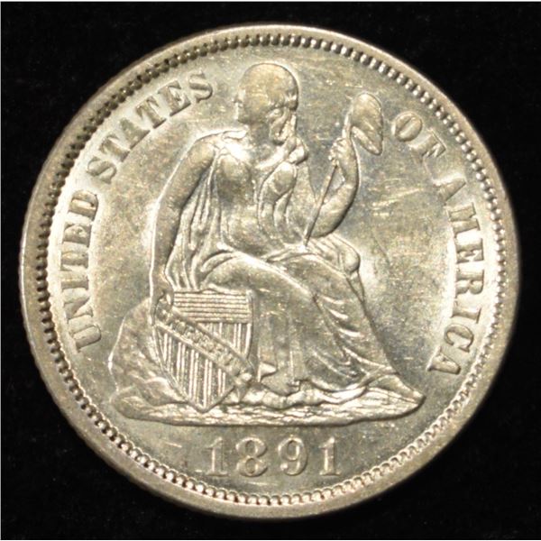 1891 LIBERTY SEATED DIME
