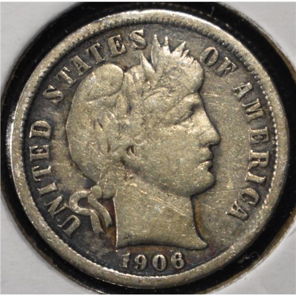 1906-O BARBER DIME