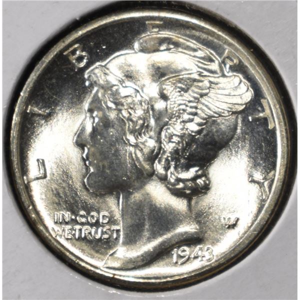 1943-D MERCURY DIME FB