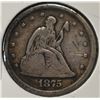 Image 1 : 1875-S LIBERTY SEATED TWENTY CENT PIECE