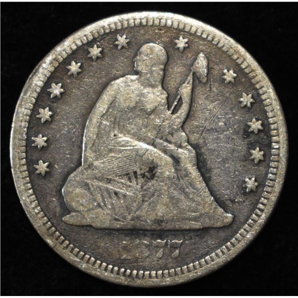 1877-CC SEATED LIBERTY QUARTER