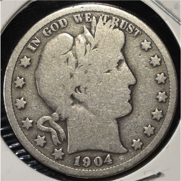 1904-S BARBER HALF DOLLAR