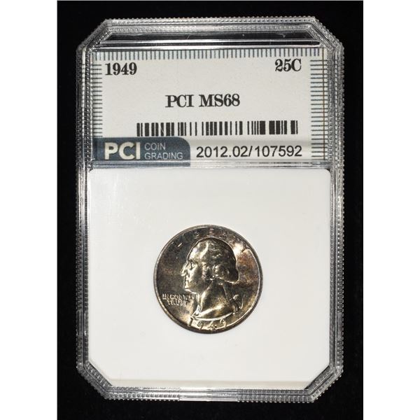 1949 WASHINGTON QUARTER PCI SUPERB GEM+ BU