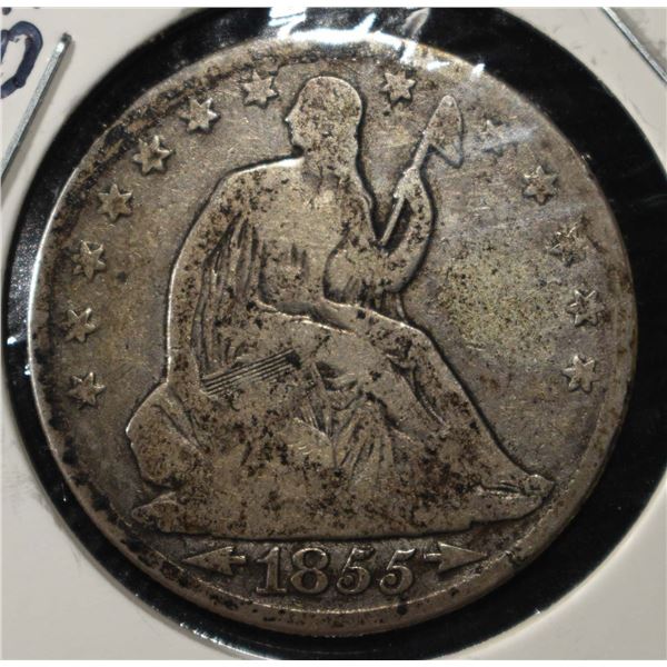 1855-O SEATED LIBERTY HALF DOLLAR