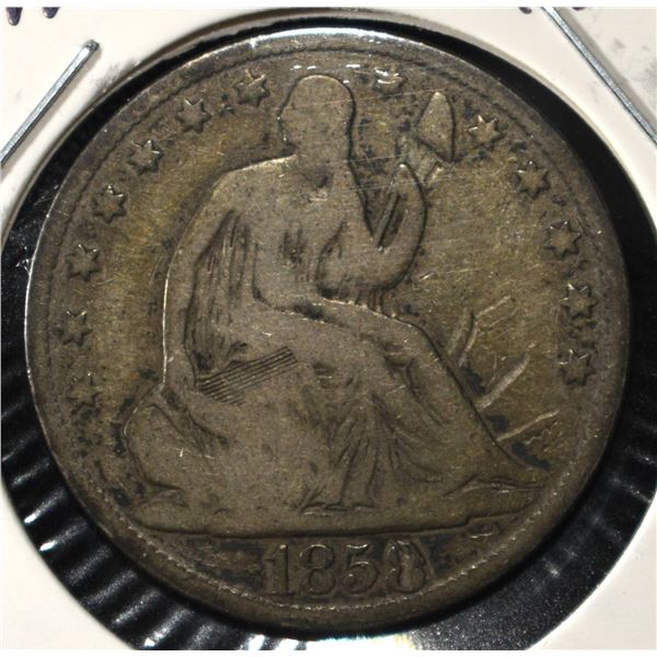 1858-O SEATED LIBERTY HALF DOLLAR
