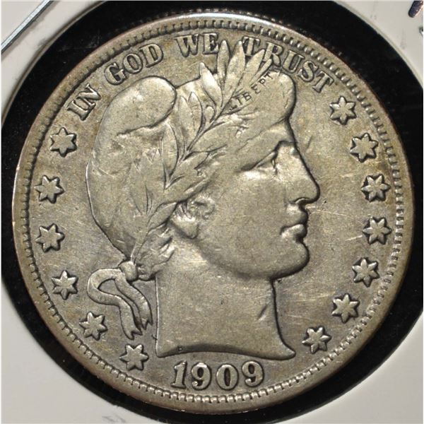 1909-S BARBER HALF DOLLAR