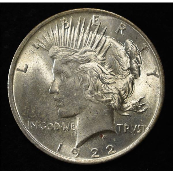 1922 PEACE DOLLAR BU